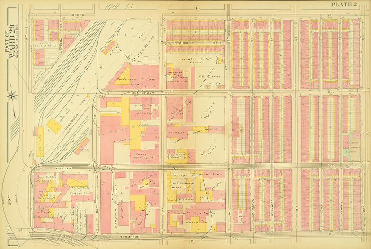 Plate 2, Atlas of the 20th and 29th Wards of the City of Philadelphia