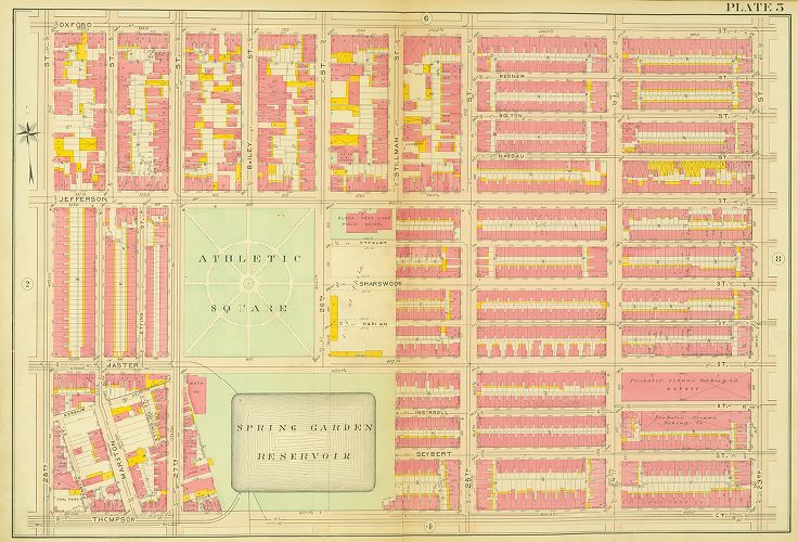 Plate 5, Atlas of the 20th and 29th Wards of the City of Philadelphia