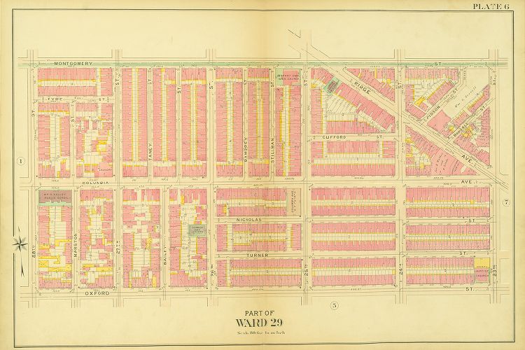Plate 6, Atlas of the 20th and 29th Wards of the City of Philadelphia