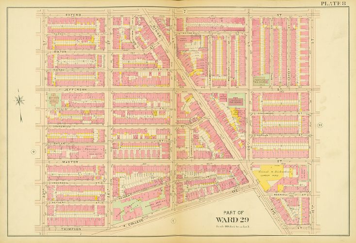 Plate 8, Atlas of the 20th and 29th Wards of the City of Philadelphia