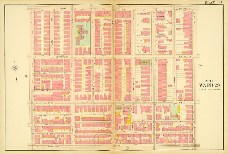 Plate 11, Atlas of the 20th and 29th Wards of the City of Philadelphia