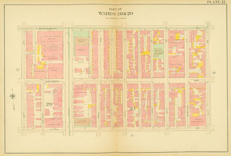 Plate 13, Atlas of the 20th and 29th Wards of the City of Philadelphia