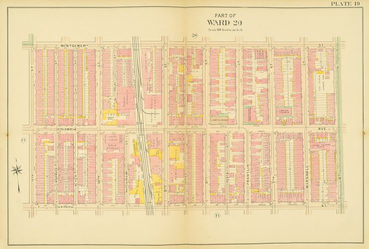 Plate 19, Atlas of the 20th and 29th Wards of the City of Philadelphia