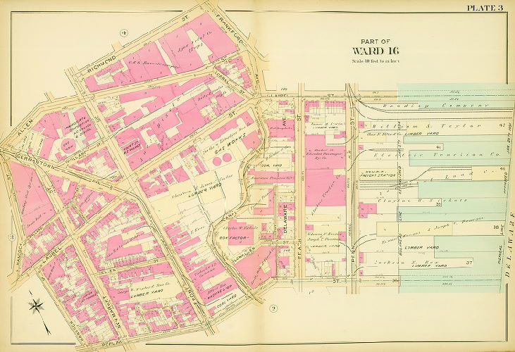 Plate 3, Atlas of the 11,12,13,14,15,16 & 17th Wards of the City of Philadelphia