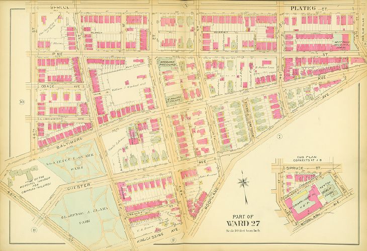 Plate 6, Atlas of the 27th & 46th Wards of the City of Philadelphia