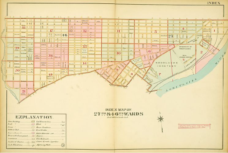 Index, Atlas of the 27th & 46th Wards of the City of Philadelphia
