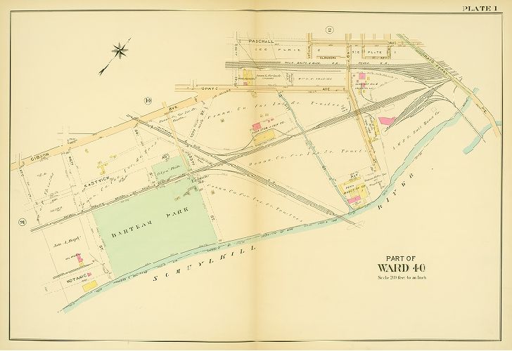 Plate 1, Atlas of the 40th Ward of the City of Philadelphia
