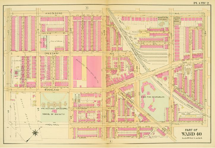 Plate 2, Atlas of the 40th Ward of the City of Philadelphia