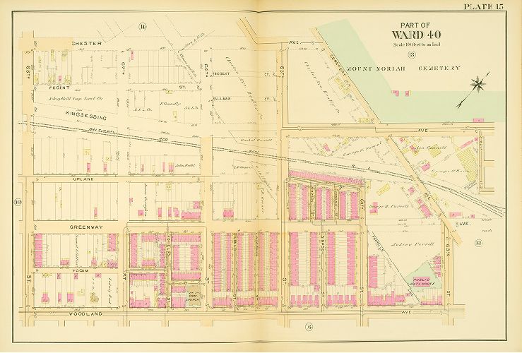 Plate 15, Atlas of the 40th Ward of the City of Philadelphia