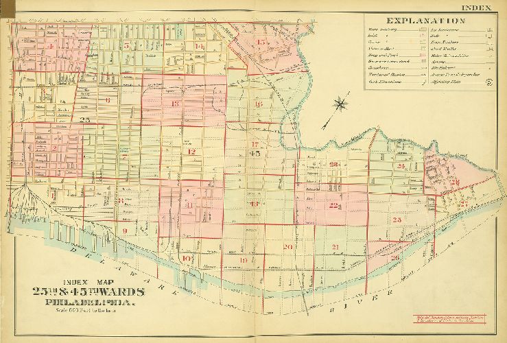 Index Map, Atlas of the 25th & 45th Wards of the City of Philadelphia