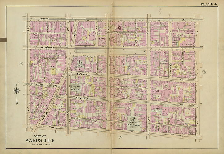 Plate 4, Atlas of the 2nd, 3rd, 4th & 30th Wards of the City of Philadelphia
