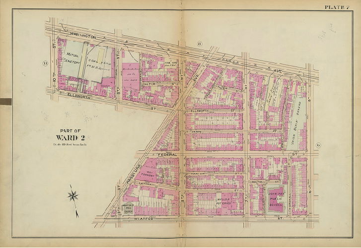 Plate 7, Atlas of the 2nd, 3rd, 4th & 30th Wards of the City of Philadelphia