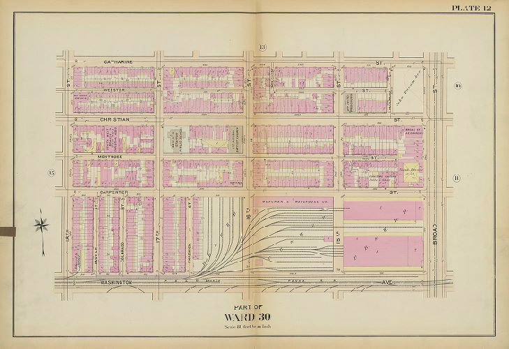 Plate 12, Atlas of the 2nd, 3rd, 4th & 30th Wards of the City of Philadelphia