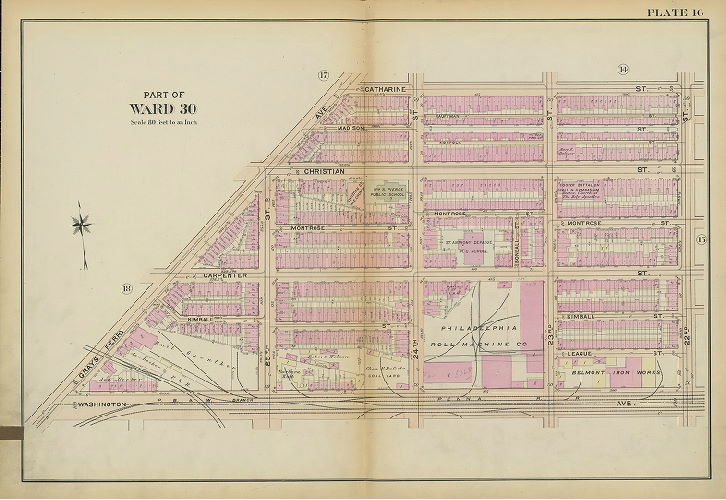 Plate 16, Atlas of the 2nd, 3rd, 4th & 30th Wards of the City of Philadelphia