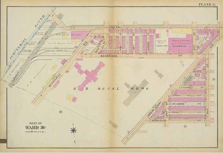 Plate 17, Atlas of the 2nd, 3rd, 4th & 30th Wards of the City of Philadelphia