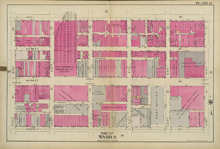 Plate 11, Atlas of the 5th to 10th Wards of the City of Philadelphia