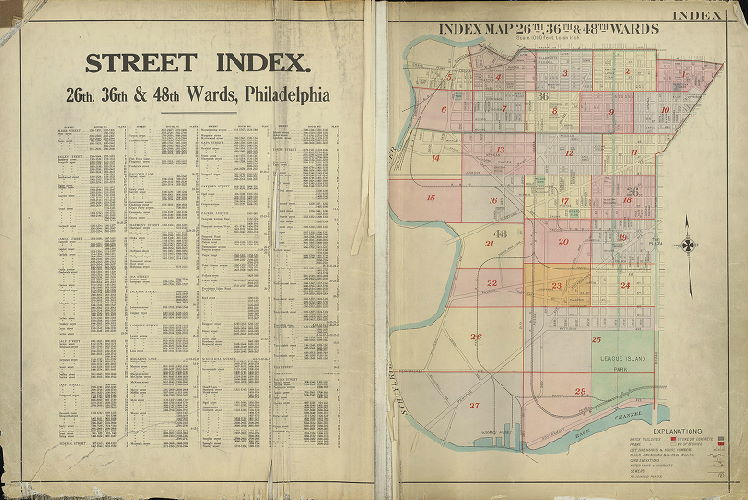 Index, Atlas of the 26th, 36th & 48th Wards of the City of Philadelphia