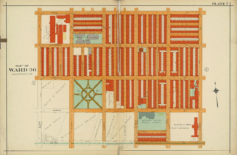 Plate 7, Atlas of the 26th, 36th & 48th Wards of the City of Philadelphia