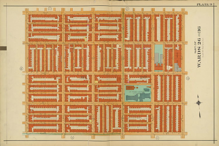 Plate 9, Atlas of the 26th, 36th & 48th Wards of the City of Philadelphia