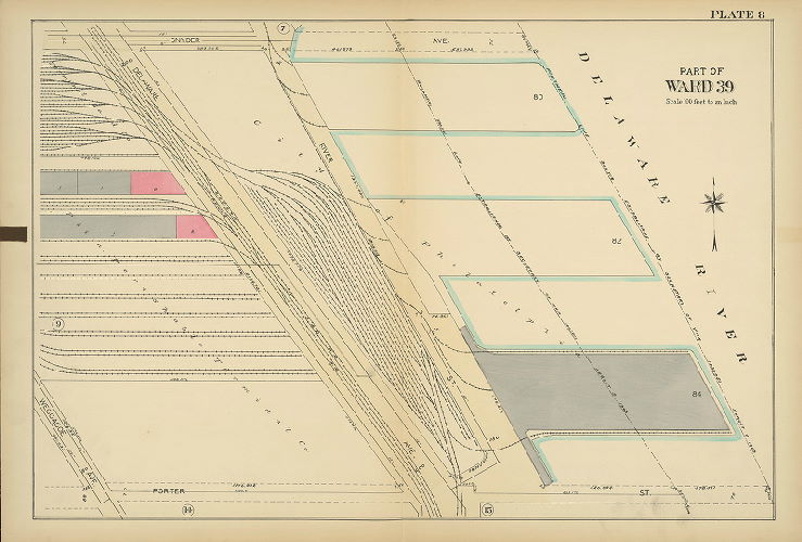 Plate 8, Altas of the 1st and 39th Wards of the City of Philadelphia