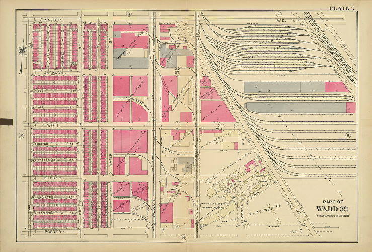 Plate 9, Altas of the 1st and 39th Wards of the City of Philadelphia