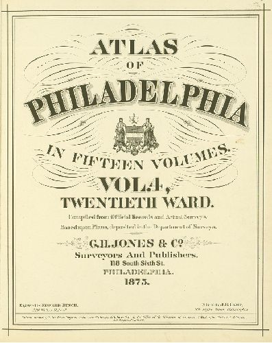 Title, Atlas of Philadelphia in fifteen Volumes, Vol. 4