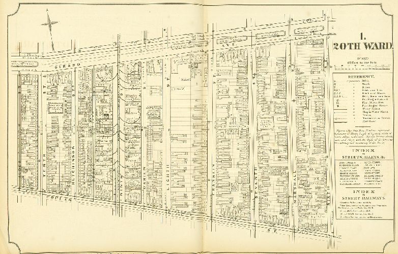 Plate 1, Atlas of Philadelphia in fifteen Volumes, Vol. 4
