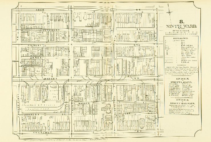 Plate 8, Atlas of Philadelphia in fifteen Volumes, Vol. 3