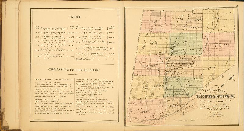 Index, Atlas of (the late borough of) Germantown