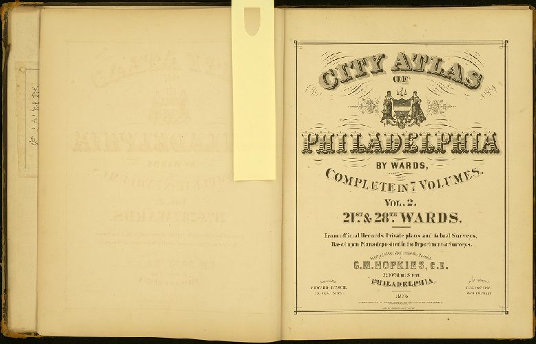 Title Page, City Atlas of Philadelphia, vol. 2