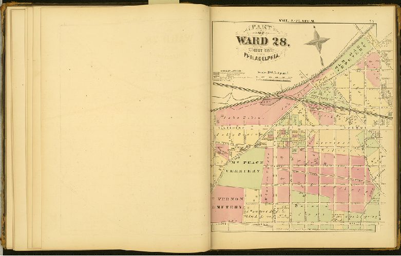 Plate M, City Atlas of Philadelphia, vol. 2