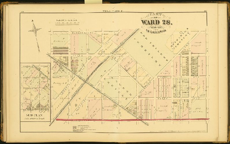 Plate U, City Atlas of Philadelphia, vol. 2