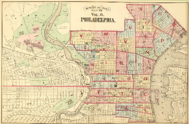 Index Plate, City Atlas of Philadelphia, vol. 6