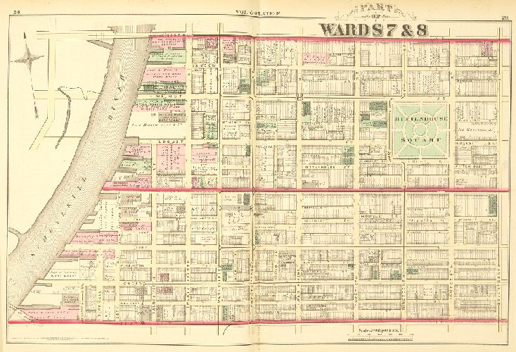 Plate F, City Atlas of Philadelphia, vol. 6