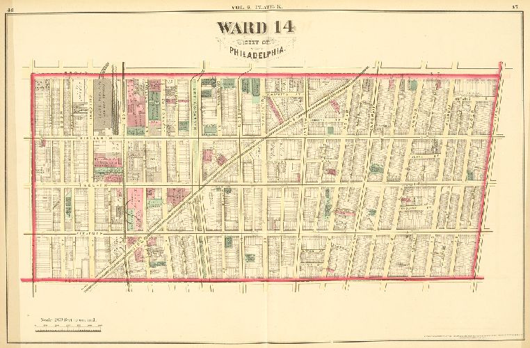 Plate K, City Atlas of Philadelphia, vol. 6