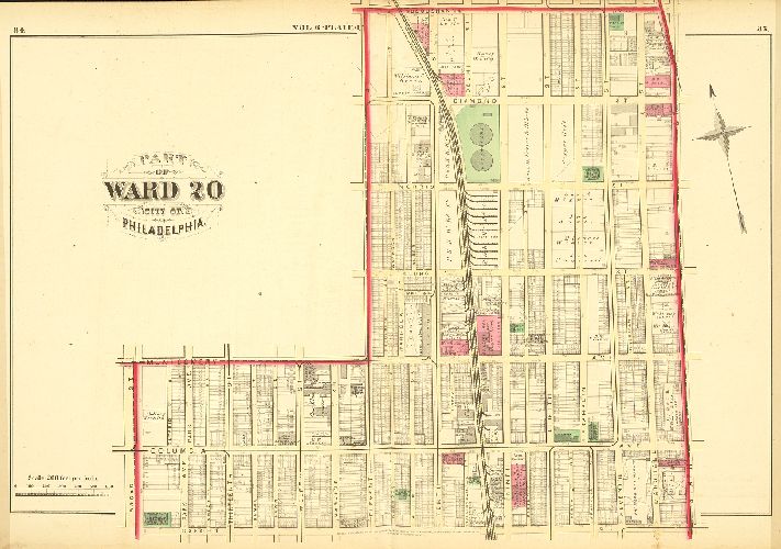 Plate U, City Atlas of Philadelphia, vol. 6