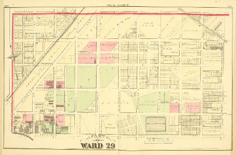 Plate Y, City Atlas of Philadelphia, vol. 6