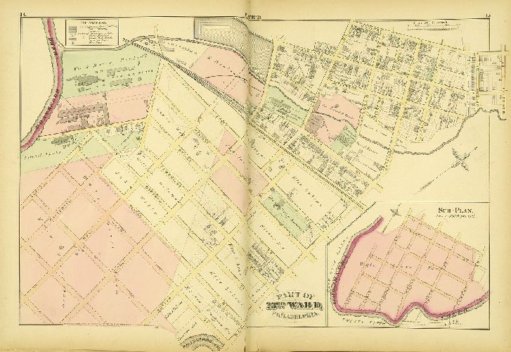 Plate B, City Atlas of Philadelphia, vol. 3