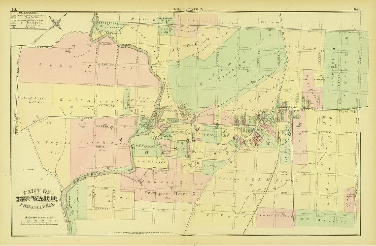 Plate N, City Atlas of Philadelphia, vol. 3
