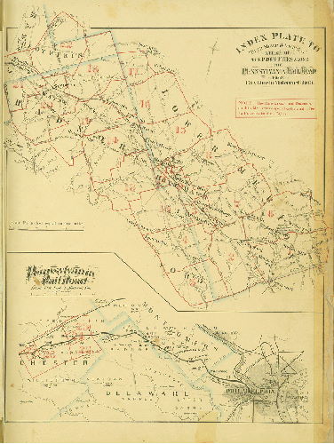 Map Index, Atlas of Bryn Mawr and Vicinity