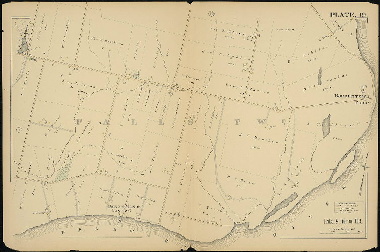 Plate 19, Atlas of Properties near the Philadelphia and Trenton Rail Road (New York Div., Pennsylvania Rail Road), Frankford to Trenton