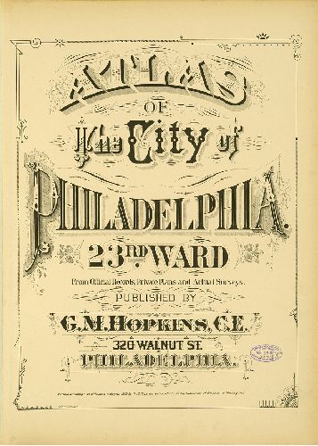 Title Page, Atlas of the City of Philadelphia