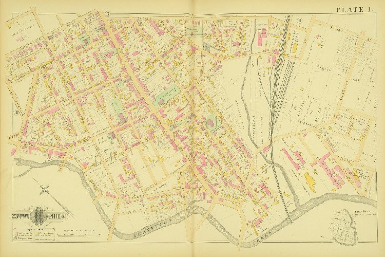 Plate 1, Atlas of the City of Philadelphia