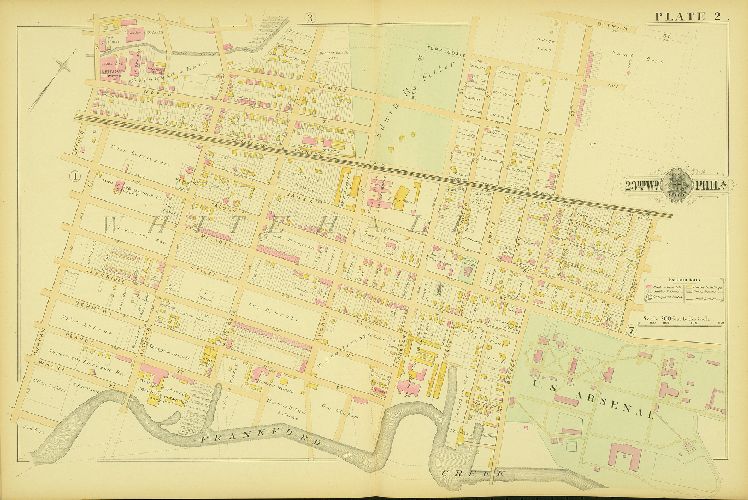 Plate 2, Atlas of the City of Philadelphia