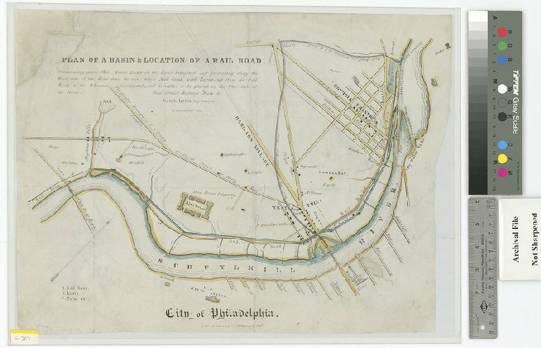 Plan of a Basin and Location of a Railroad