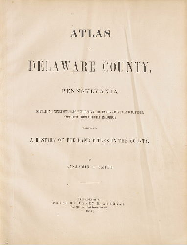 Title, Atlas of Delaware County, Pennsylvania