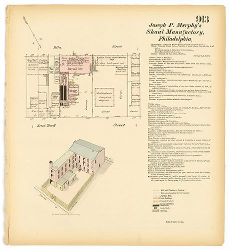 Joseph P. Murphy's Shawl Manufactory, Hexamer General Surveys, Volume 10