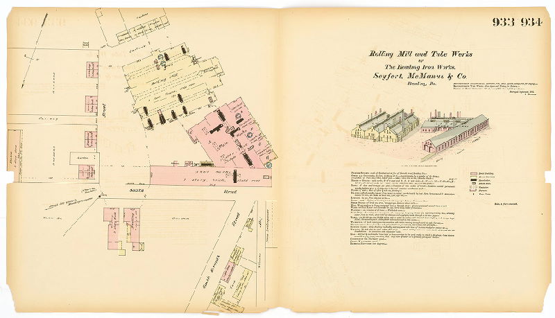 Reading Iron Works - Rolling Mill and Tube Works, Hexamer General Surveys, Volume 10