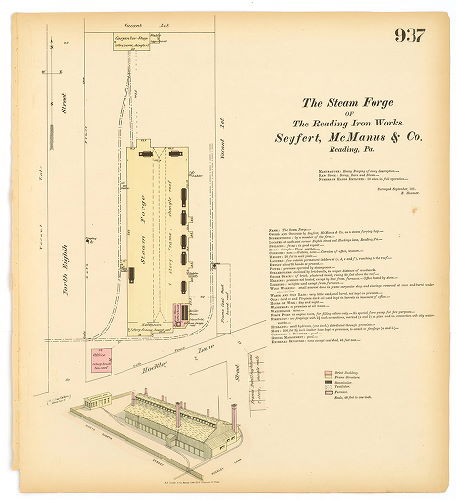 Reading Iron Works - Steam Forge, Hexamer General Surveys, Volume 10