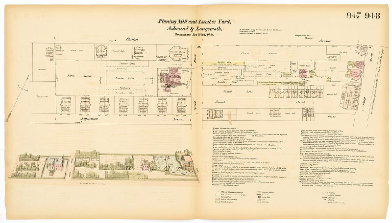 Planing Mill and Lumber Yard, Hexamer General Surveys, Volume 10